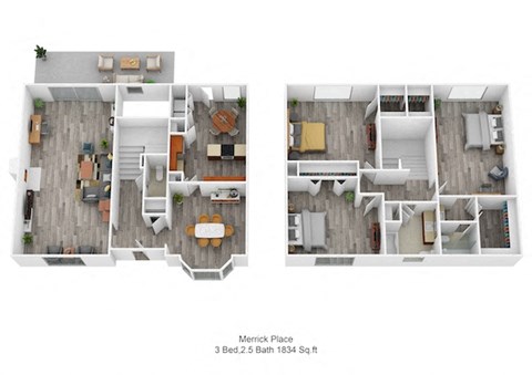 Merrick Place 3Bed 25Bath 1834 Sq ft at Merrick Place, Lexington, KY, 40502